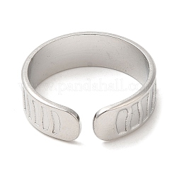 Non-Tarnish 304 Stainless Steel Open Cuff Rings&nbsp;RJEW-K245-72P