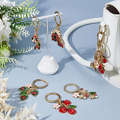 6Pcs Ladybug Alloy Enamel Keychains&nbsp;KEYC-FH00089