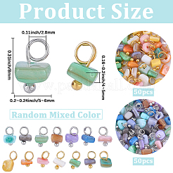 100Pcs 2 Styles Dyed Natural Freshwater Shell Nuggets Charms&nbsp;FIND-BM0001-37