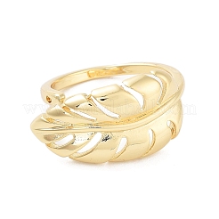 Rack Plating Brass Open Cuff Rings&nbsp;RJEW-M168-11G