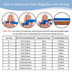 12Pcs 6 Size 201 Stainless Steel Grooved Finger Ring Settings&nbsp;RJEW-TA0001-06P