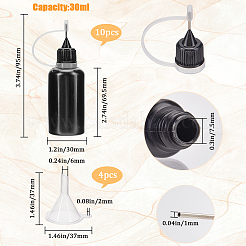 Plastic Refillable Dropper Bottle & Mini Transparent Plastic Funnel Hopper&nbsp;DIY-GF0010-10B