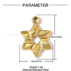 304 Stainless Steel Pendants&nbsp;STAS-OY010-74G