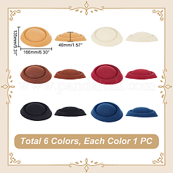 6Pcs 6 Colors EVA Cloth Teardrop Fascinator Hat Base for Millinery&nbsp;AJEW-FG0003-20