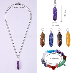 DIY Stone Jewelry Set Making Kit&nbsp;DIY-SZ0007-87