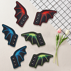3 Pairs 3 Colors Halloween Imitation Leather Shoe Buckle for DIY Shoe Accessory&nbsp;AJEW-GF0011-81