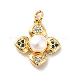 Rack Plating Brass Micro Pave Cubic Zirconia Pendants&nbsp;KK-I688-17G