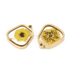 304 Stainless Steel Epoxy Resin Pendants&nbsp;STAS-T072-28