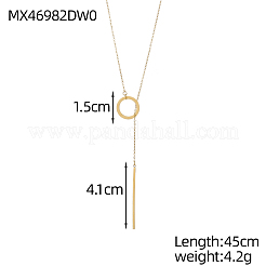 304 Stainless Steel Lariat Necklaces&nbsp;STAS-OY010-09G