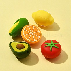 5Pcs 5 Styles Food Grade Eco-Friendly Silicone Focal Beads&nbsp;SIL-FS0001-03