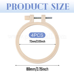 Plastic Imitation Bamboo Cross Stitch Embroidery Hoops&nbsp;TOOL-TADJ0001-03A