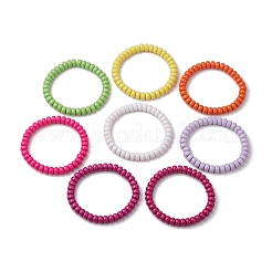 Acrylic Rondelle Beaded Stretch Bracelets Set&nbsp;BJEW-JB11020-02