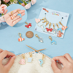 Sea Animal Pendant Stitch Markers&nbsp;HJEW-AB00318