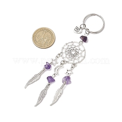 Tibetan Style Alloy Gemstone Keychain&nbsp;KEYC-JKC01217