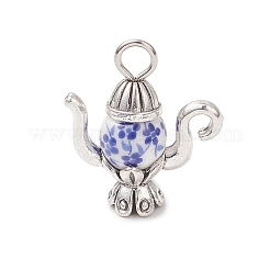 Handmade Flower Printed Porcelain Ceramid Links&nbsp;PALLOY-JF04146