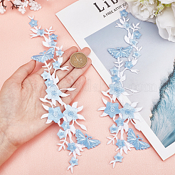 4Pcs Polyester Embroidered Sew on/Iron on Collar Decoration&nbsp;DIY-GF0006-08A