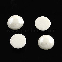 Pearlized Plated Opaque Glass Cabochons&nbsp;X-PORC-S801-5mm-M