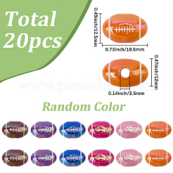 20Pcs UV Plating Opaque Acrylic Beads&nbsp;MACR-SC0002-73