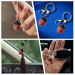 Wooden Acorn Box Jewelry Pendants&nbsp;WOOD-WH0025-80