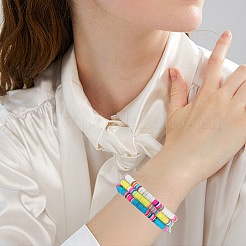 10Pcs Polymer Clay Bracelets&nbsp;BJEW-SW001601