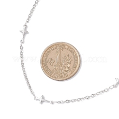 304 Stainless Steel Cross Chain Necklaces&nbsp;NJEW-JN05444