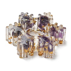 Natural Amethyst & Resin Candle Holder Molds&nbsp;DJEW-H012-02A