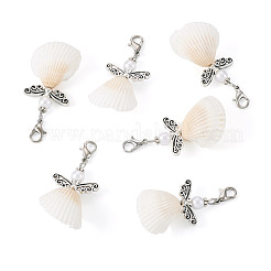 Angel Shell & Acrylic Pendant Decorations&nbsp;HJEW-TA00198