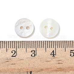 2-Hole Shell Flat Round Buttons&nbsp;X-BUTT-P012-11