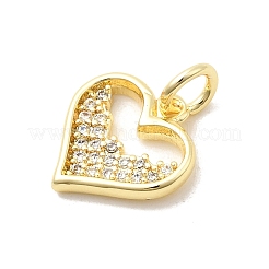 Brass Micro Pave Cubic Zirconia Charms&nbsp;KK-C139-25C-G