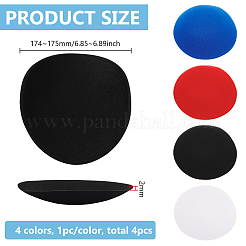 4Pcs 4 Colors EVA Cloth Round Fascinator Hat Base for Millinery&nbsp;AJEW-BC0007-39