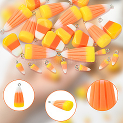 24Pcs 3 Styles Halloween Opaque Resin Pendants&nbsp;RESI-SC0006-32
