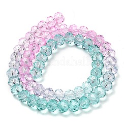 Transparent Painted Glass Beads Strands&nbsp;DGLA-A034-T6mm-A10