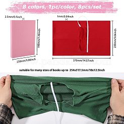 8Pcs 8 Colors Polyester Book Cover&nbsp;OFST-GL0001-07