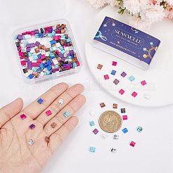 320Pcs 8 Style 2-Hole Glass Seed Beads&nbsp;SEED-SC0001-08