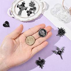 8Pcs 8 Styles Alloy Enamel and Rhinestone Pendants&nbsp;ENAM-FS0004-33