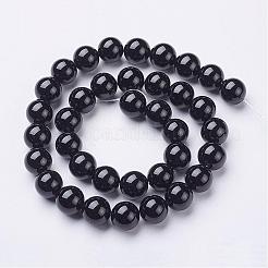 Natural Black Onyx Round Beads Strands&nbsp;GSR10mmC097