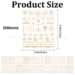 3D Bronzing Moon Sun Star Nail Art Stickers&nbsp;DIY-WH0449-47