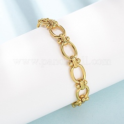 304 Stainless Steel Oval Link Chain Bracelets for Women&nbsp;BJEW-F536-10G