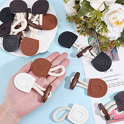 8 Pairs 4 Colors Wood & Cotton Rope Buttons&nbsp;DIY-DR0001-80