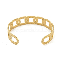 304 Stainless Steel Oval Open Cuff Bangles for Women&nbsp;BJEW-E100-05G