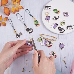18Pcs 9 Styles Alloy Enamel Pendants&nbsp;ENAM-SZ0003-34