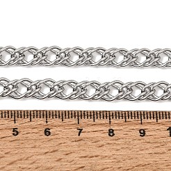 6.5MM 304 Stainless Steel Double Link Chain Necklaces for Women Men&nbsp;SA-CBA37BC-22P