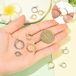 16Pcs 201 Stainless Steel Huggie Hoop Earrings Findings&nbsp;STAS-FS0002-26D