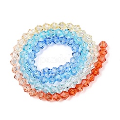 Gradient Color Baking Paint Glass Bead Strands&nbsp;X1-DGLA-A039-T6mm-A012