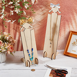 2 Bags 2 Styles Cute Girl Shaped Wood Hair Clip Holders&nbsp;ODIS-PH0001-93