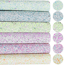 6Pcs 6 Colors PVC & Imitation Leather Fabrics&nbsp;DIY-CL0001-31