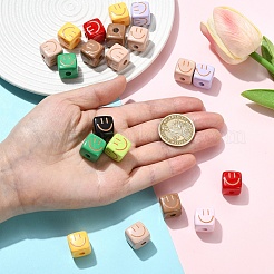 20Pcs Baking Paint Opaque Acrylic Beads&nbsp;OACR-YW0004-29