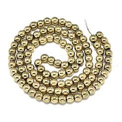 Electroplate Non-magnetic Synthetic Hematite Beads Strands&nbsp;G-S352-52B-01