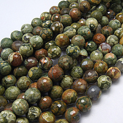 Natural Rhyolite Jasper Beads Strands&nbsp;G-G213-4mm-25