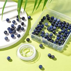100Pcs 8mm Natural Sodalite Beads&nbsp;DIY-LS0002-32